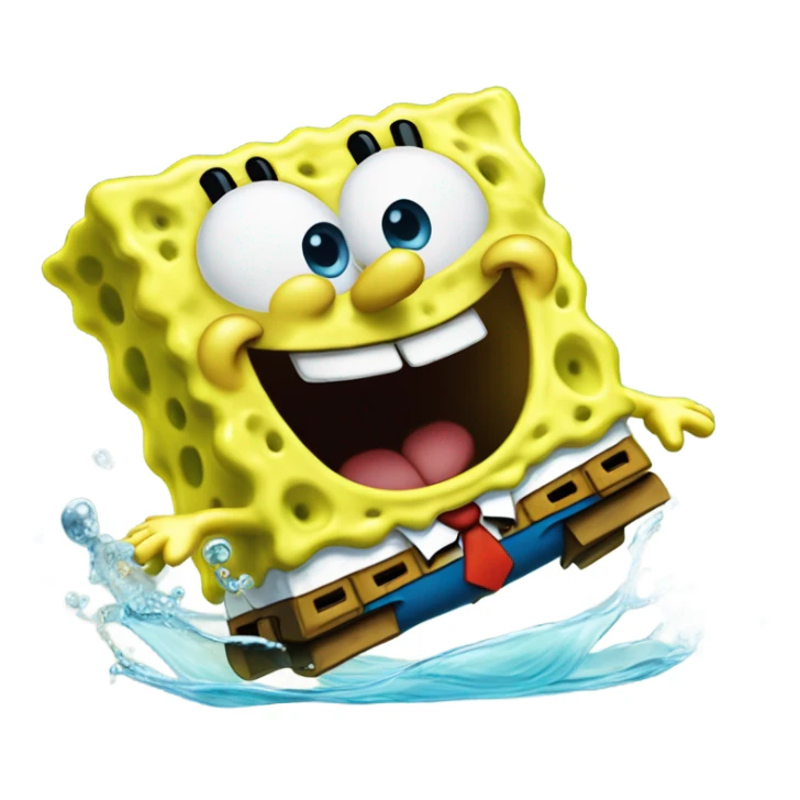 SpongeBob floating  sticker