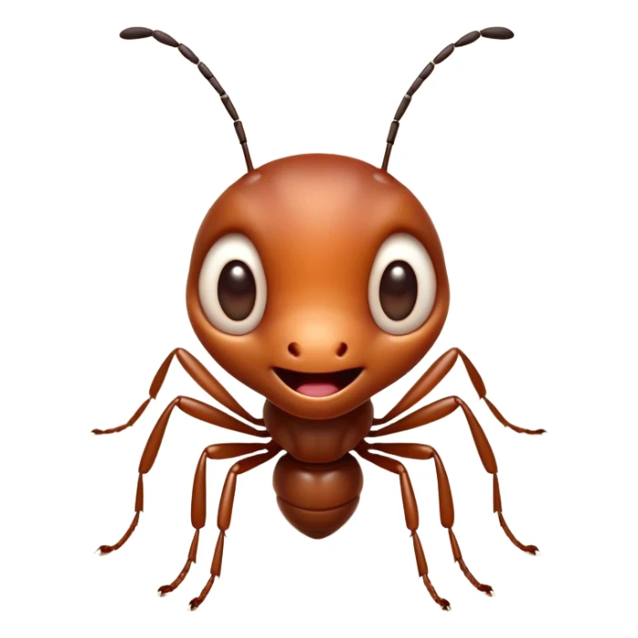 Cinematic Cheeky Ant Portrait Emoji, Head tilted dramatically with an exaggeratedly shocked expression, featuring a diminutive, agile body with wide, comically expressive eyes full of playful disbelief and subtly animated antennae, Simplified yet hilariously expressive features, highly detailed, glowing with a slightly sassy earthy glow, high shine, dramatic yet playful, stylized with an air of cheeky insect mischief, soft glowing outline, capturing the essence of a meme-worthy ant that looks ready to scurry its way into viral fame! sticker