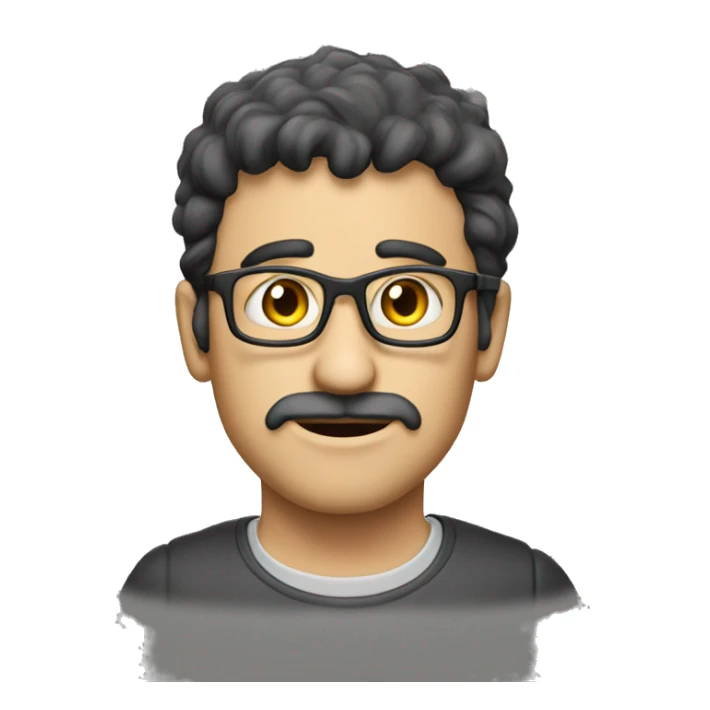 סמיילי מחייך עם לבבות כחולות בעיניים  sticker