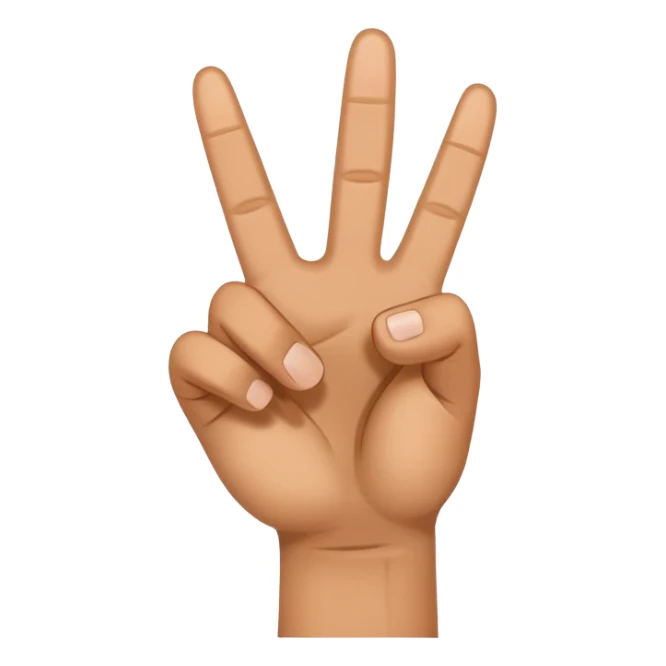 peace hand signal but with thumb up as well sticker