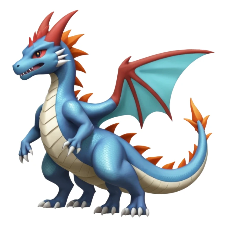 Shiny Silvally-Charizard-Marowak-Salamence-Croconaw-Latios-Fakémon-hybrid-creature (full body)  sticker