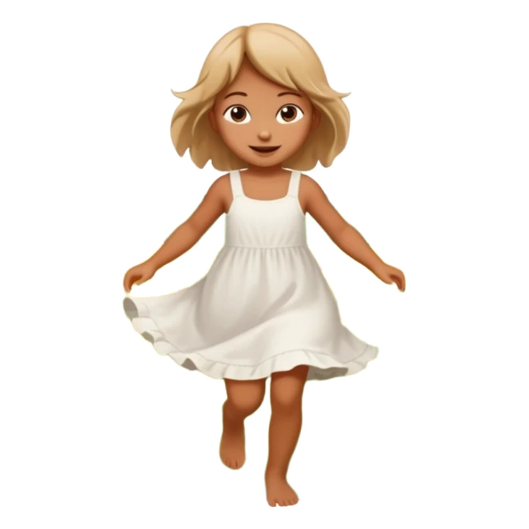 Little girl frolicking in a field sticker
