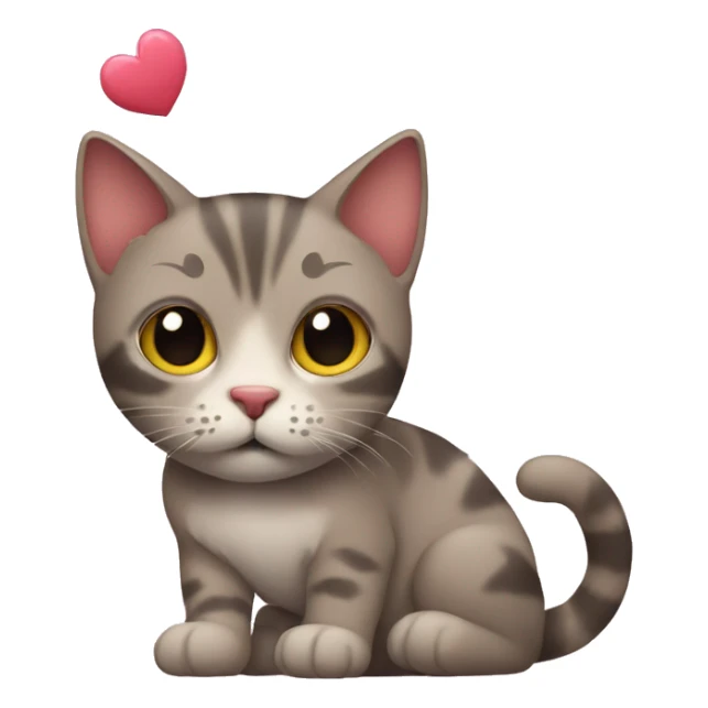Cat with Hearts sticker