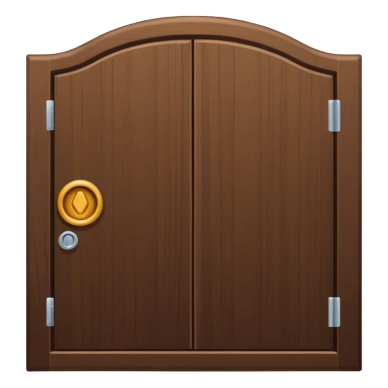 porta única de madeira arredondada no topo, sem rosto, elegante, sem lateral sticker