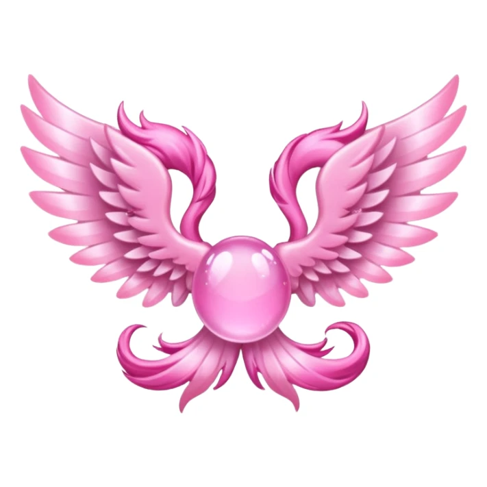 Sparkly little soft pink pony wings. Only left and right wings without pony. sticker