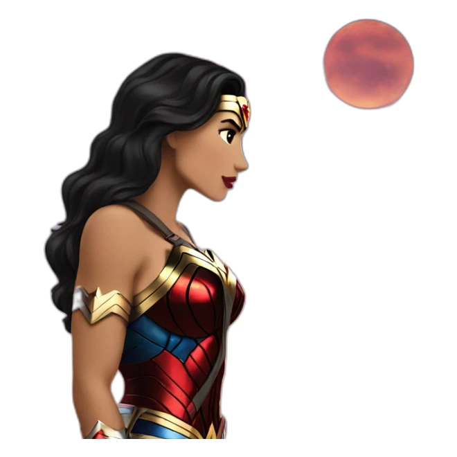 Khalisi kiss wonder woman sticker