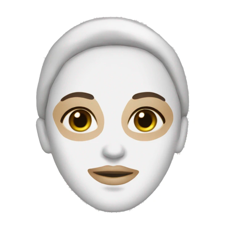 White girl face mask skin care sticker