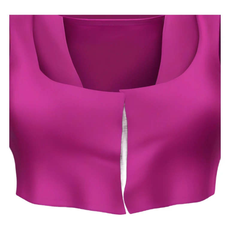 Realistic magenta cut out silk crop top blouse. sticker