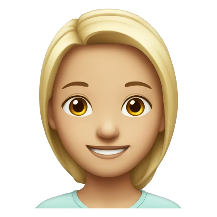 smiling girl in simple portrait sticker