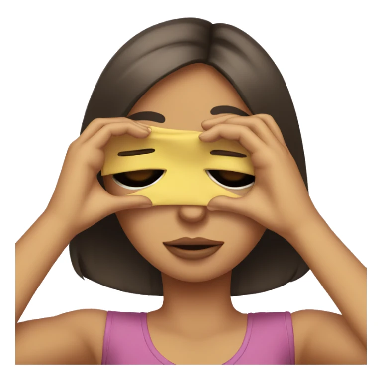 Girl covering eyes sticker
