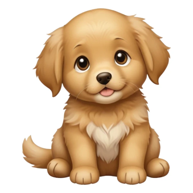 Golden retriever puppy begging sticker