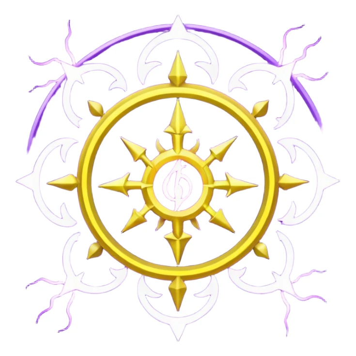 Wiz 101 casting sigil purple and yellow inspired storm magic  sticker