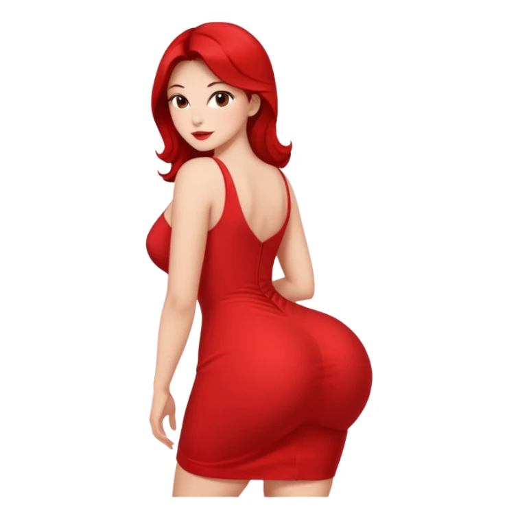 Sexy lady naked big butt sticker