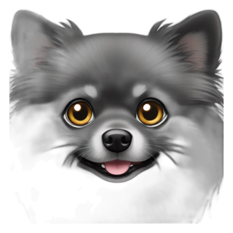 Black and gray Pomeranian with heterochromia sticker