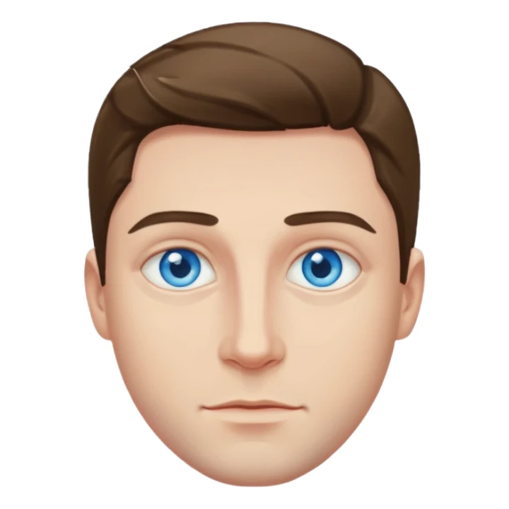 hold men blue eyes, art painting  sticker