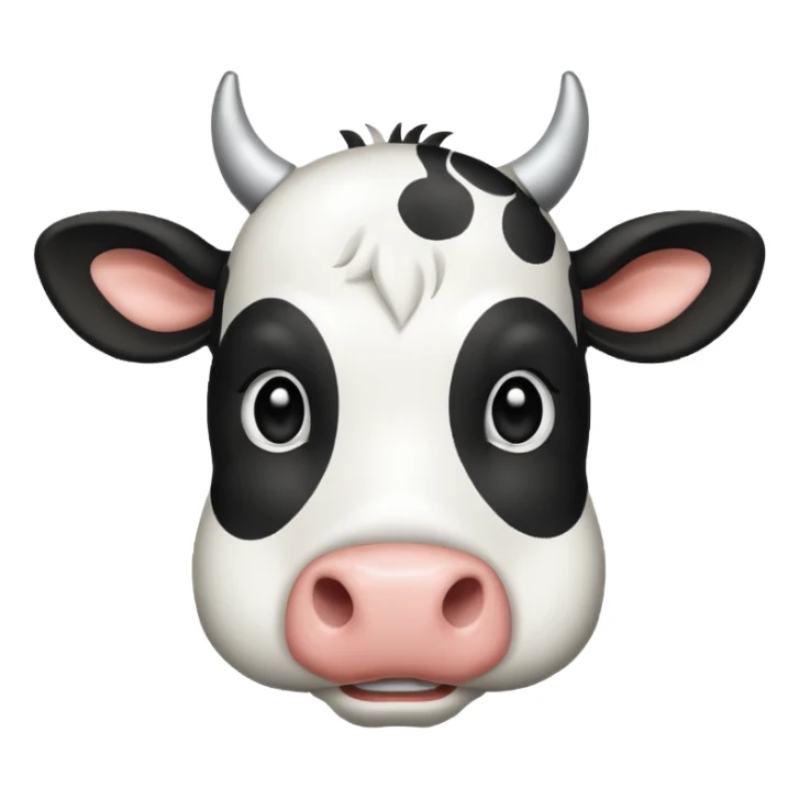 Generate an emoji of a cow sticker
