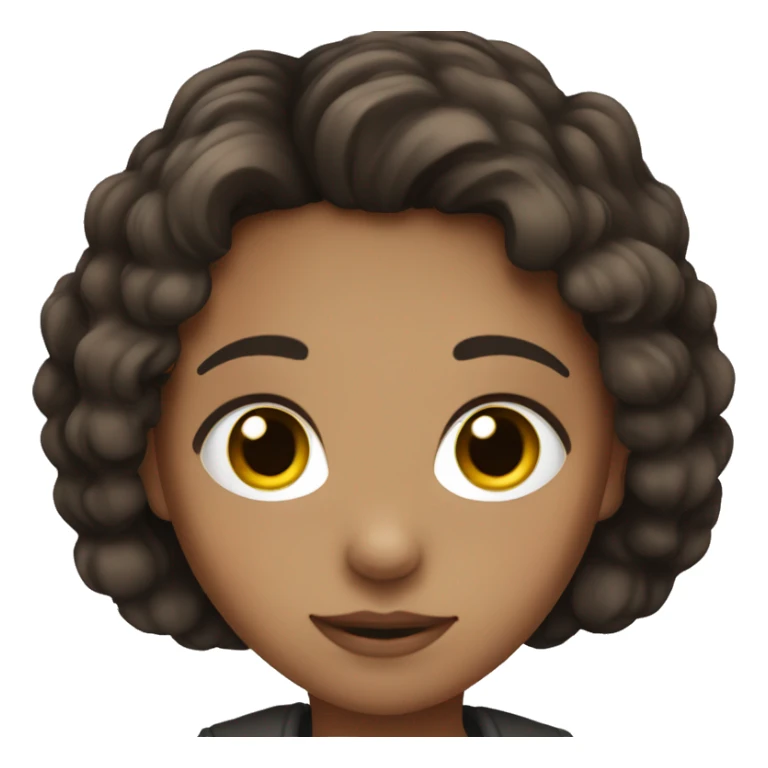 Girl with dark brown hair and hazel eyes  sticker