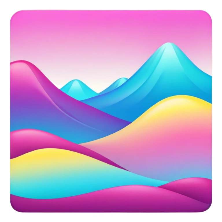 Royal Magenta-Cyan-Yellow-gradient Aesthetic Scenery Deco sticker