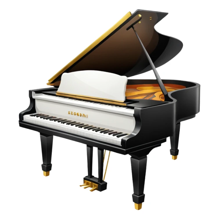 piano with white color  sticker