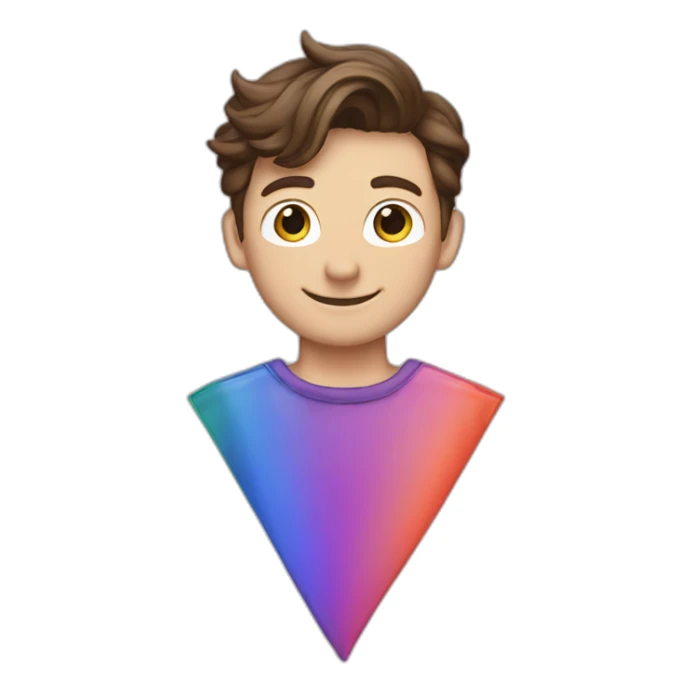 Tom Holland with a gay pride flag sticker