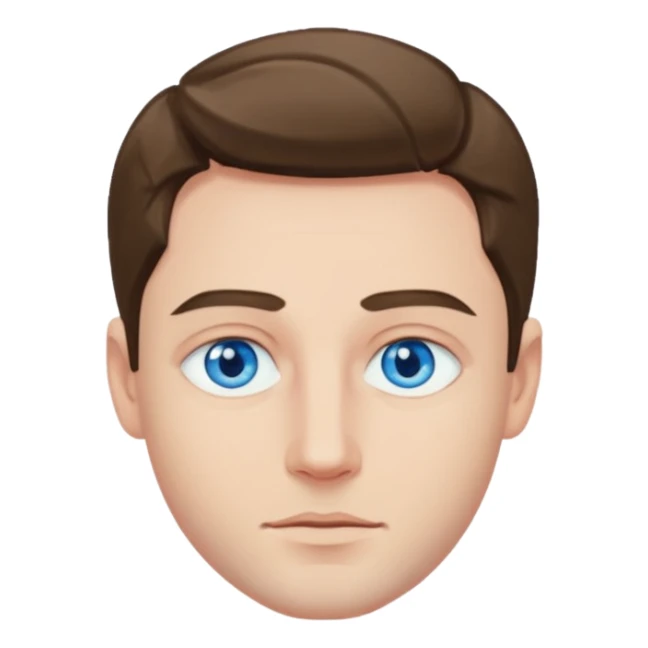 hold men blue eyes, art painting  sticker