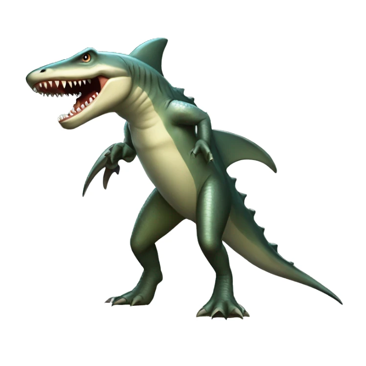 Full body edgy shiny shark-alligator-raptor-dinosaur sticker