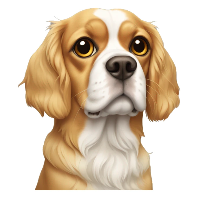 king charles cavalier and yellow labrador next to each other  sticker