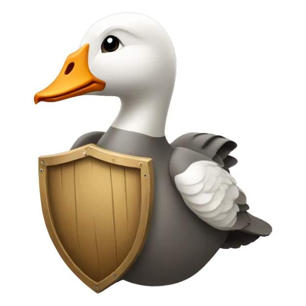 goose with shield  sticker