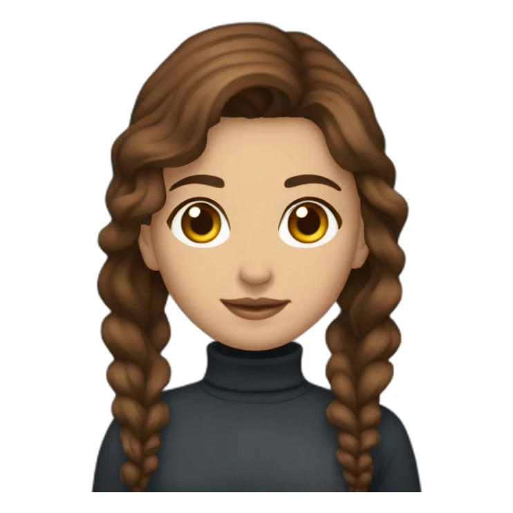 viana toorajmehr with brown hair sticker