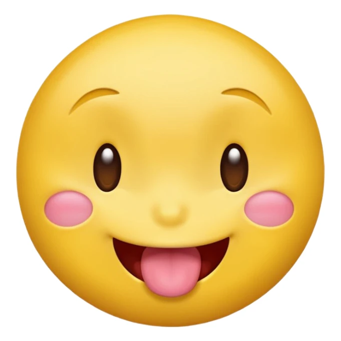 yellow emoji face winking, sticking out tongue, playful expression sticker