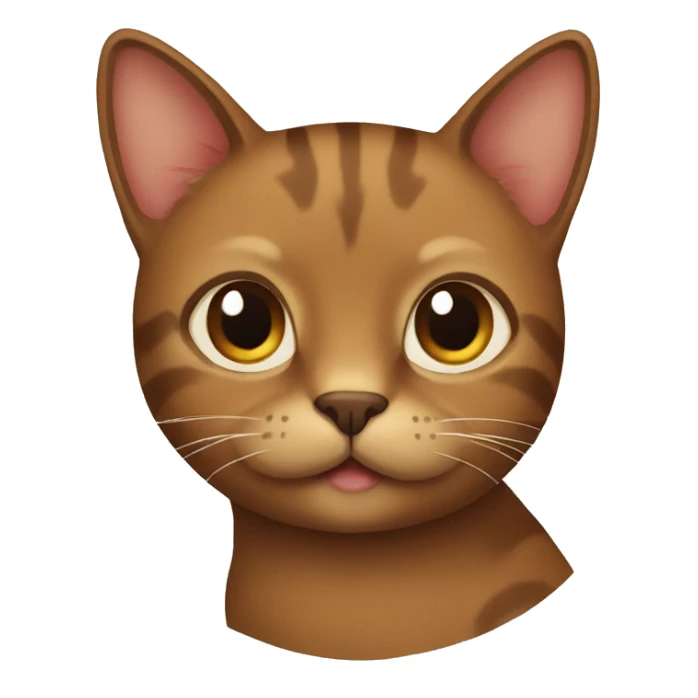 Brown cat sticker