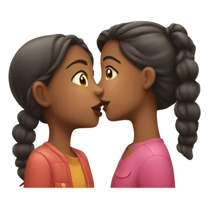 girl and girl kiss sticker