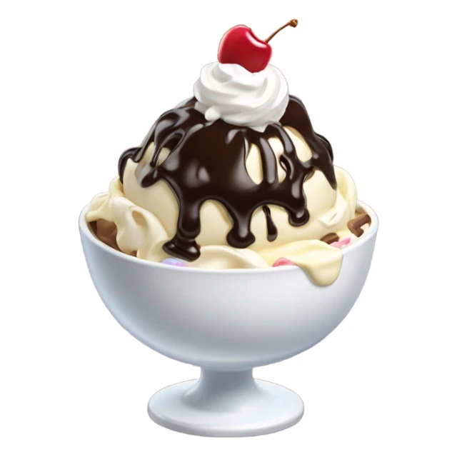 Bowl eating ice cream sticker