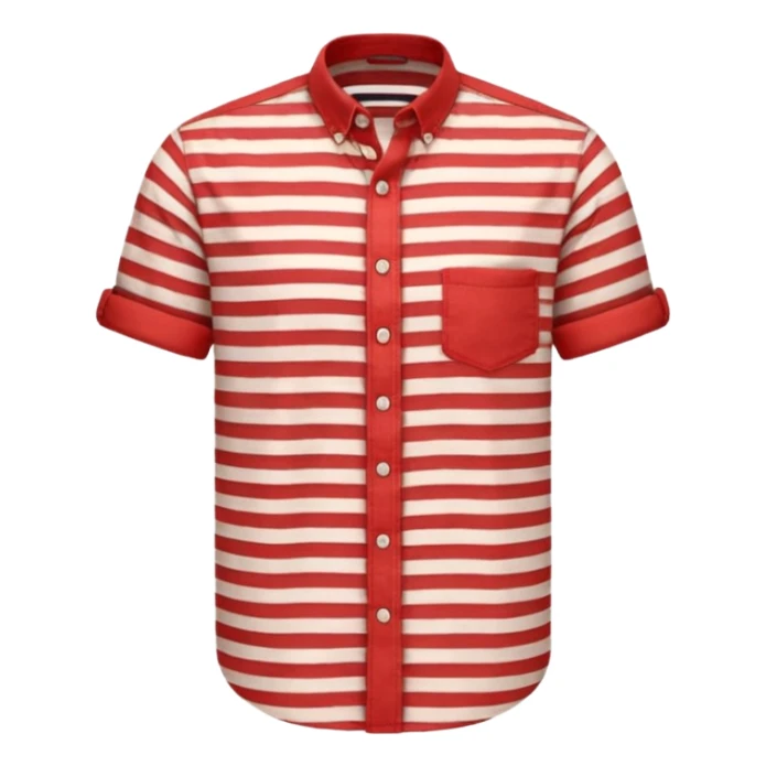 Men Shirt with red Striped  sticker