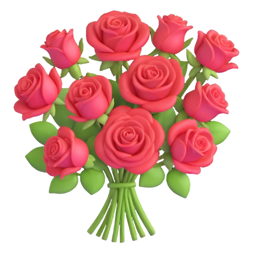 a bouquet of roses sticker