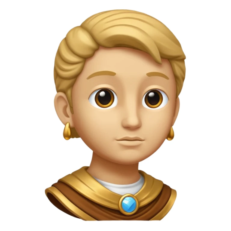 Dios griego estilo estatua de perfil mirando con una lupa de sticker