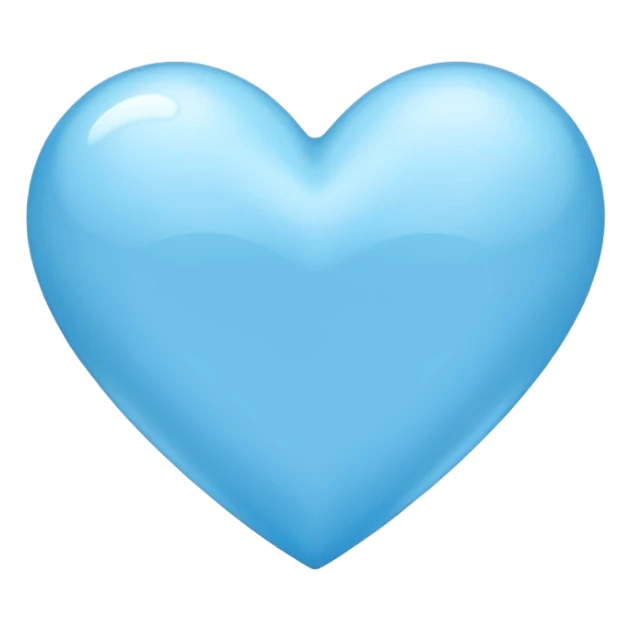 Sky blue heart emoji  sticker