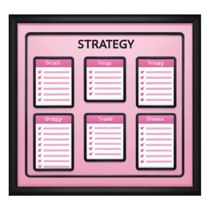 business strategy bord pink  sticker