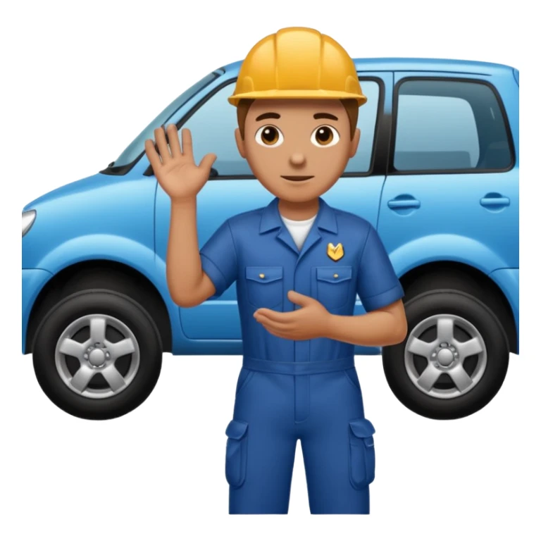 a person reaching under a car sticker