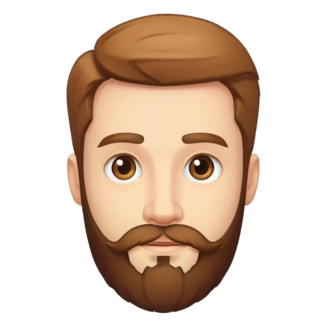 realistic male portrait with beard sticker