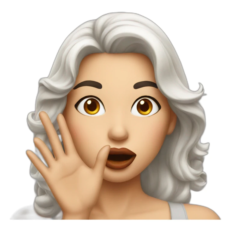 woman blowing kiss sticker