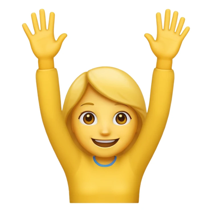 My emoji with hands up sticker