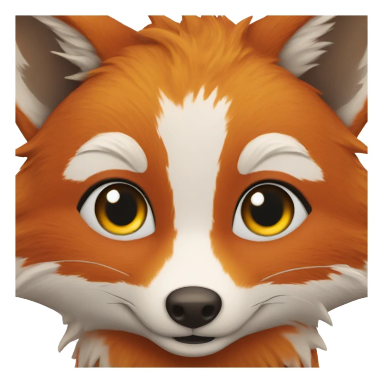a face of a happy fox sticker