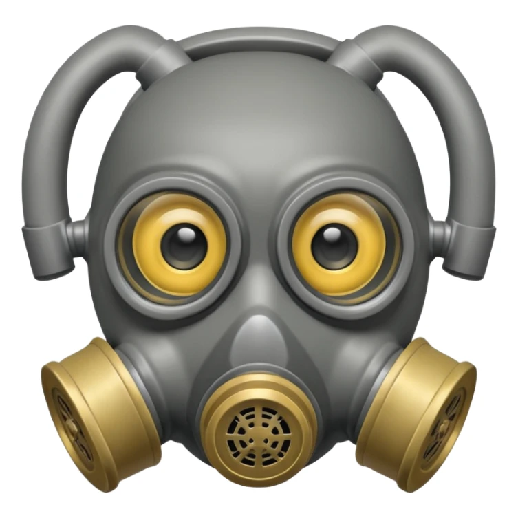 gas mask with big eyes sticker