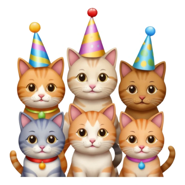 12 cats at a birthday party sticker