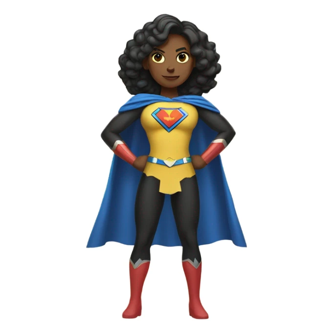 superwoman with yellow skin tone sticker