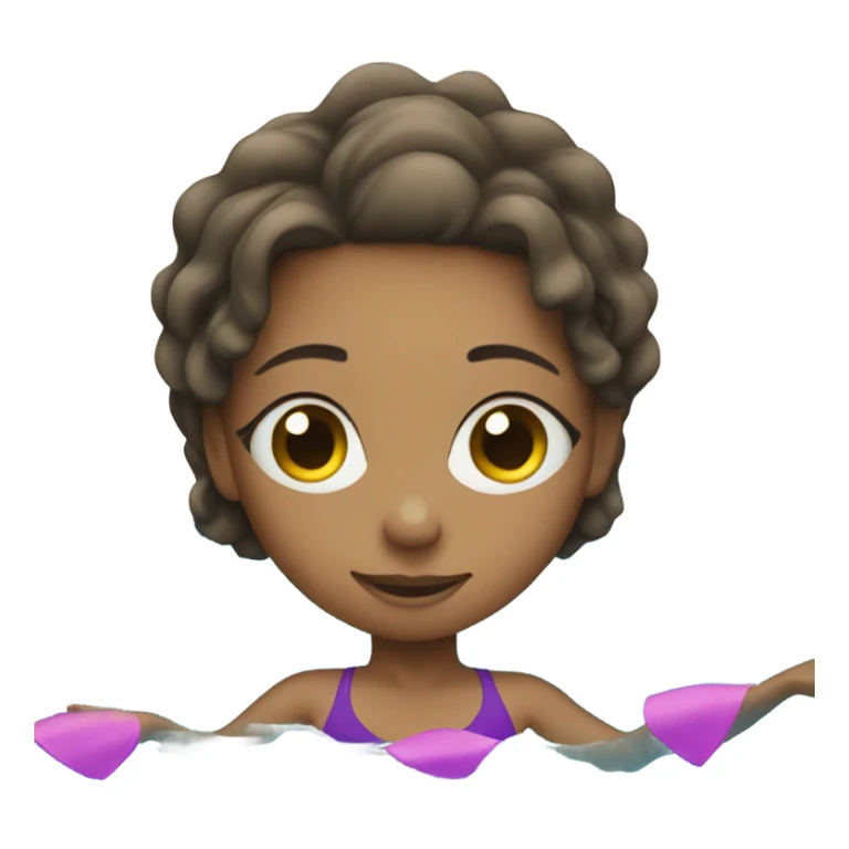 girl swimming in pool sticker