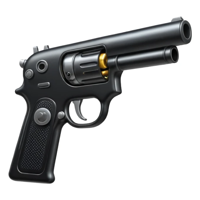 Emoji with gun sticker