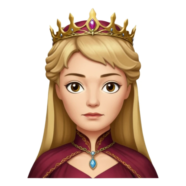 Cersei Lannister wihtout crown   from Games of throne character face only front face sticker