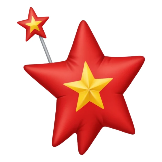 Bandera galician con una estrella roja en el medio sticker